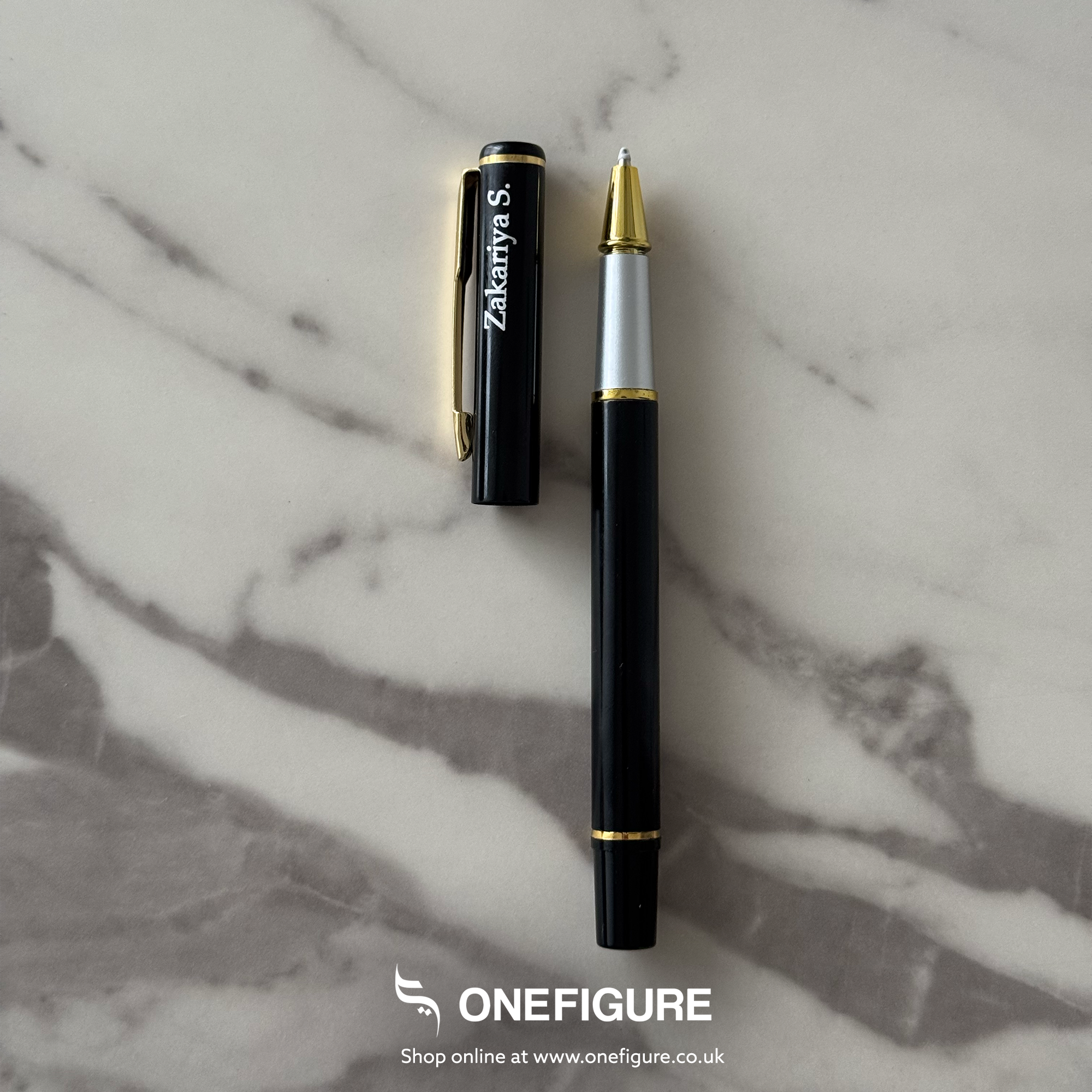 Personalised Luxury Pen | Black & Gold | Onefigure | Personalised Gifts ...
